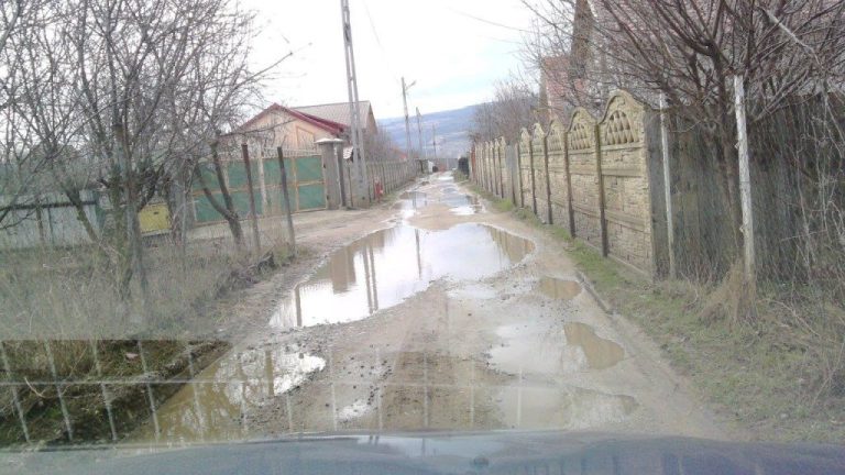 FOTO: Localnică din Holboca: Am fost nevoită să-mi aduc piatră să pot ieşi din curte