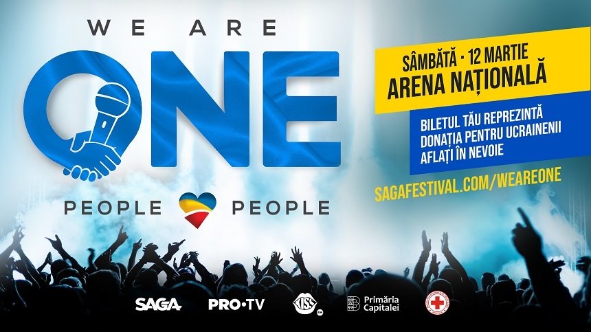  „We Are One”, cel mai mare concert caritabil live din România, pe Arena Naţională