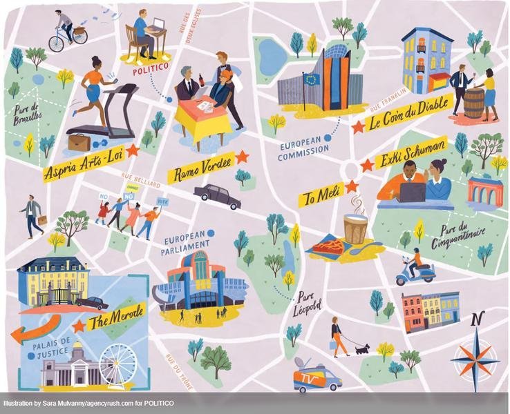 Adevărata hartă a puterii de la Bruxelles. Localurile unde se fac și se desfac jocurile în UE