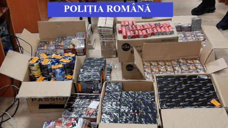 40 de colete conţinând articole pirotehnice, cu masa totală de 1.750 de kilograme, găsite la sediul unei firme de curierat din Ilfov -IGPR