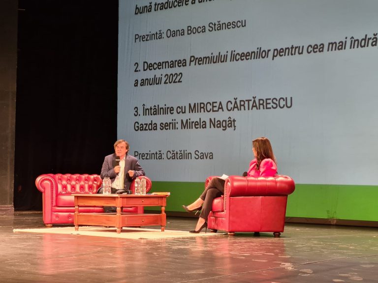 Mircea Cărtărescu la Iaşi: “Sunt numeroşi ticăloşi în istoria literaturii care au scris bine”