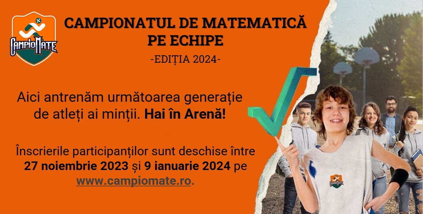  Au început înscrierile la CampioMATE. Anul trecut au participat 5000 de elevi