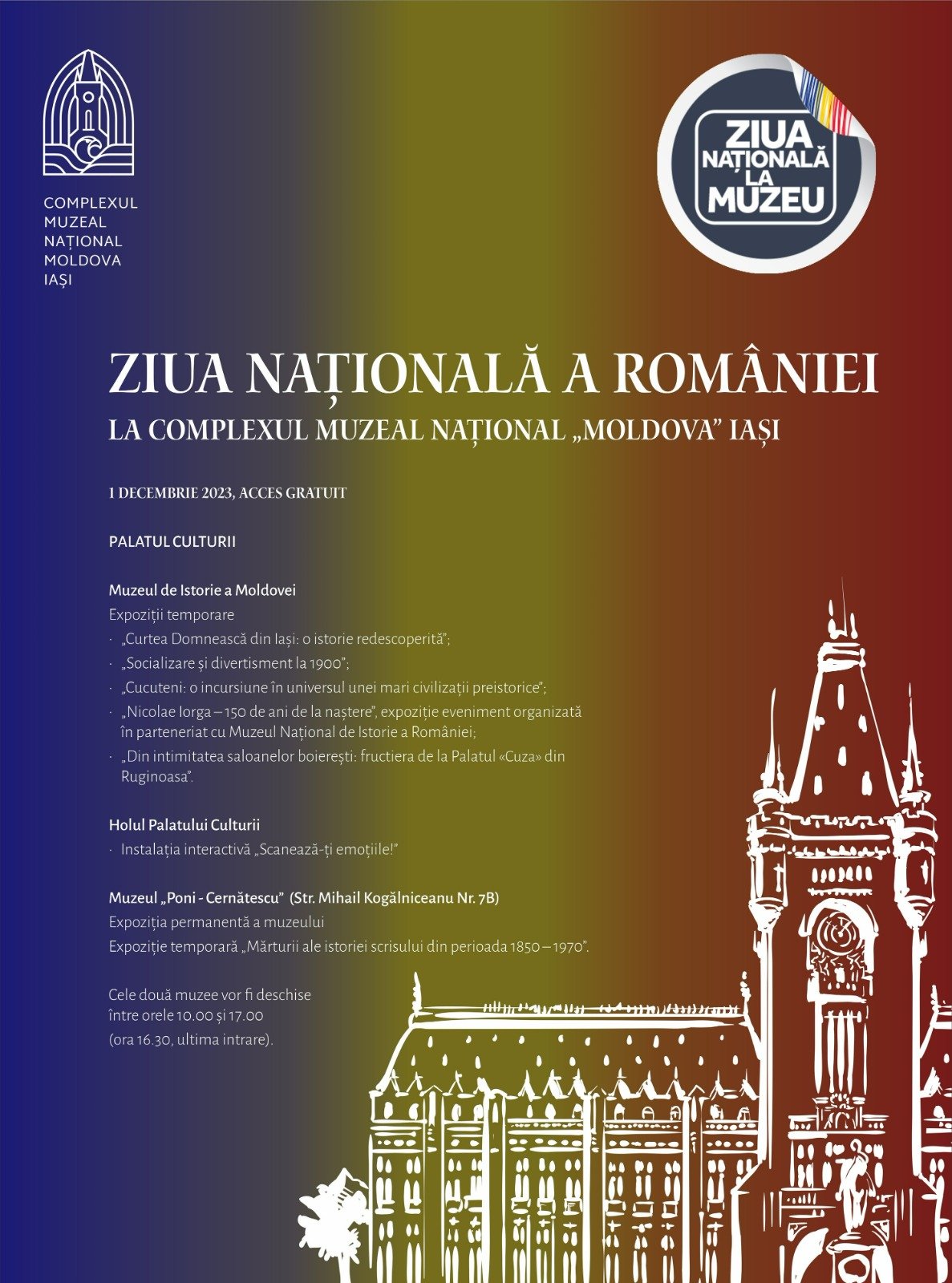  Azi, de Ziua Naţională, se pot vizita gratuit două importante muzee ieşene