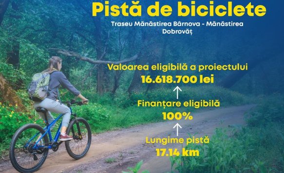 A fost aprobat proiectul pistei de biciclete prin pădure între mănăstirile Bârnova şi Dobrovăţ. Pot începe licitaţiile de execuţie