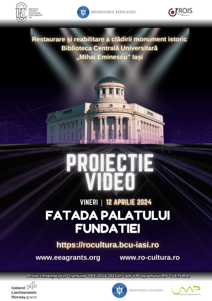  O nouă proiecție video pe fațada BCU Iaşi