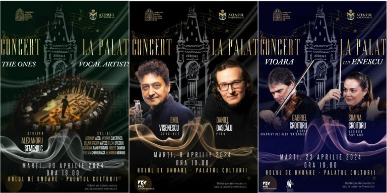Concerte de clasă, în luna aprilie, la Palatul Culturii. Astăzi, clarinetistul Emil Vișenescu și pianistul Daniel Dascăl