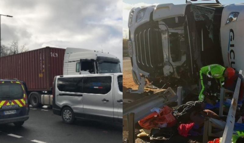 Despăgubiri de 18 milioane de lei într-un accident produs de un TIR condus de un român. Au fost 8 victime