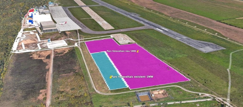  Încă un parc fotovoltaic la aeroport. Va fi de cinci ori mai mare decât primul
