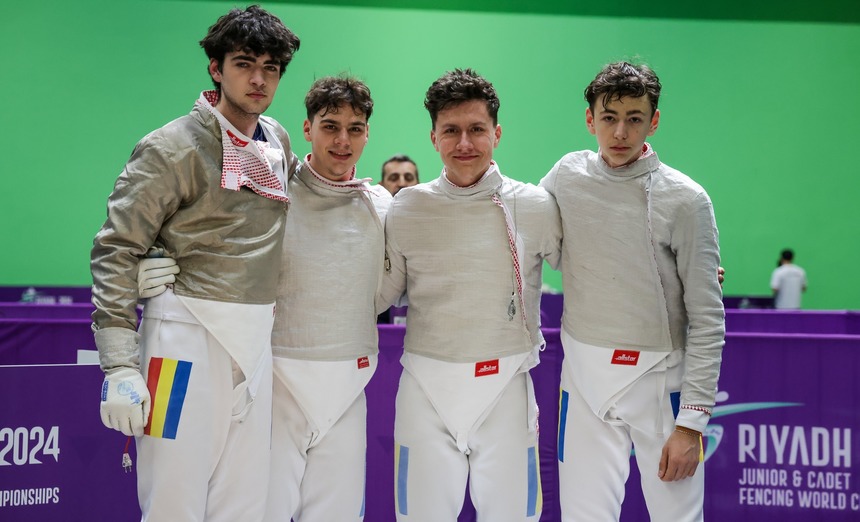  Scrimă: Echipa masculină de sabie juniori a României este vicecampioană mondială