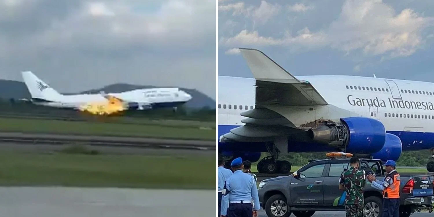 VIDEO Un nou incident cu Boeing. Un motor a luat foc când avionul decola de pe pistă