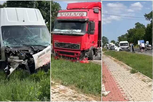 Impact între patru autovehicule: trei persoane au fost rănite