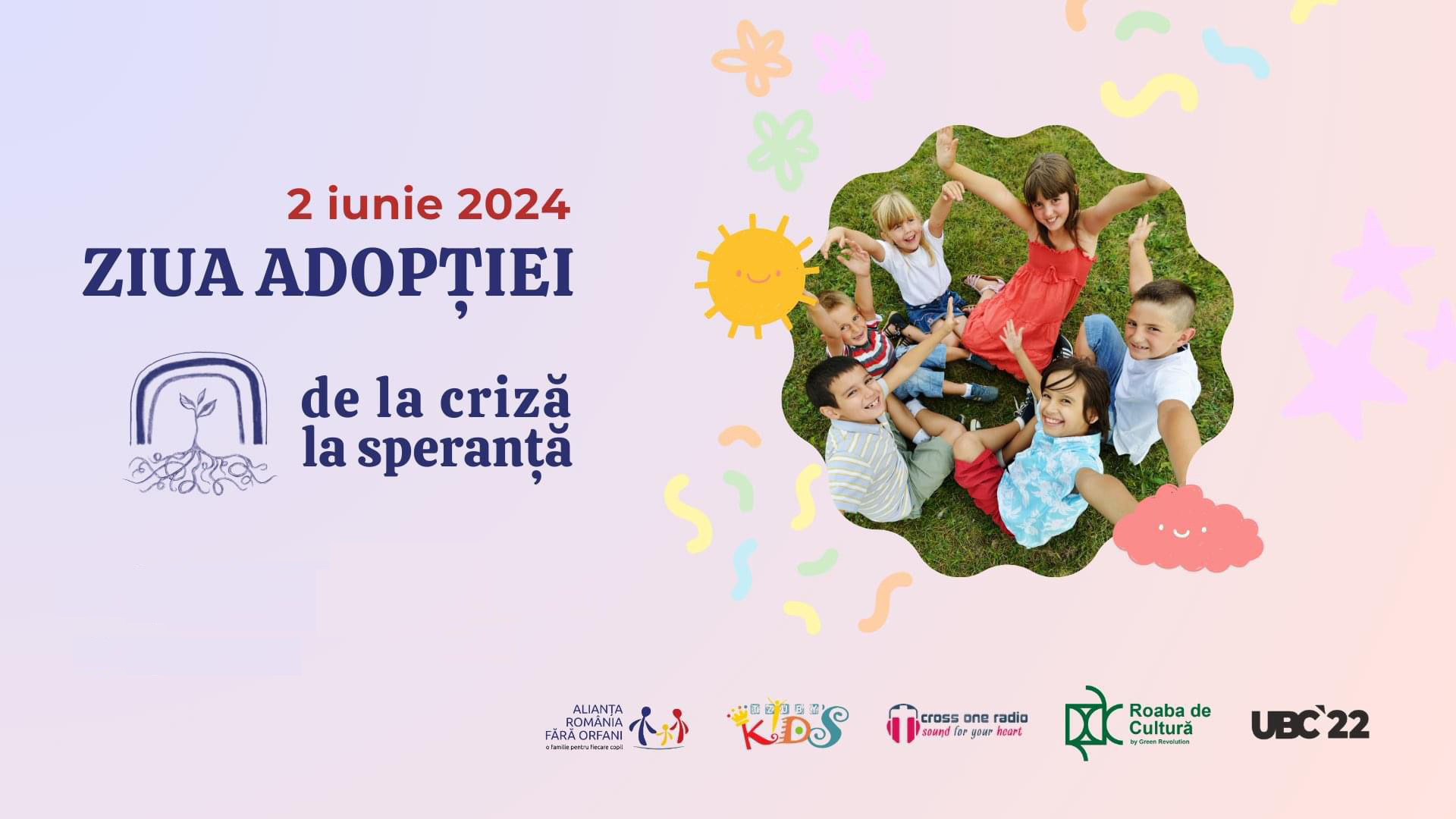 Copiii adoptați vor petrece Ziua Națională a Adopției în comunitate: duminică, 2 iunie, în Parcul Expoziției