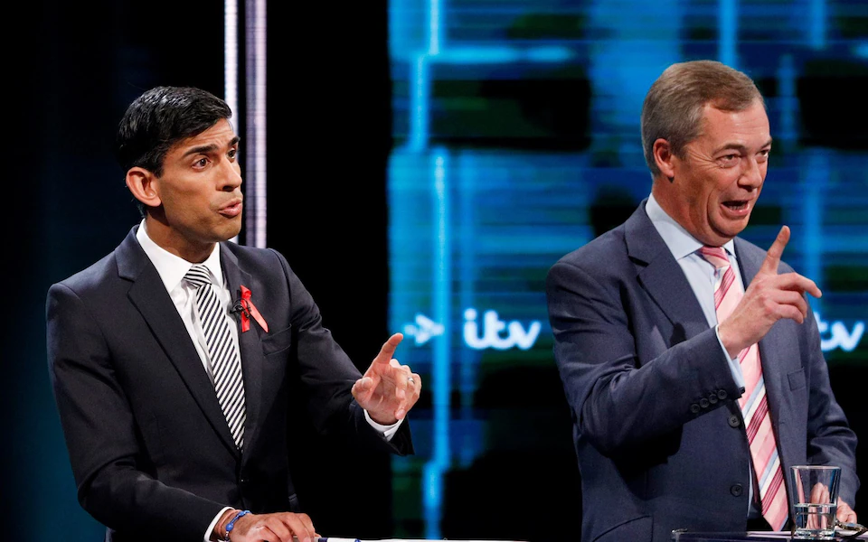  Rishi Sunak îl atenționează pe Nigel Farage că-i face jocul lui Putin