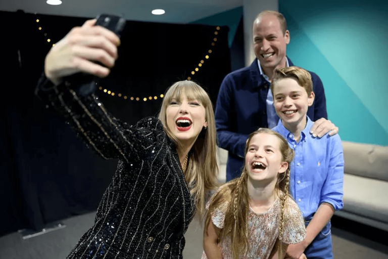 Taylor Swift s-a fotografiat cu prinţul William, prinţul George şi prinţesa Charlotte