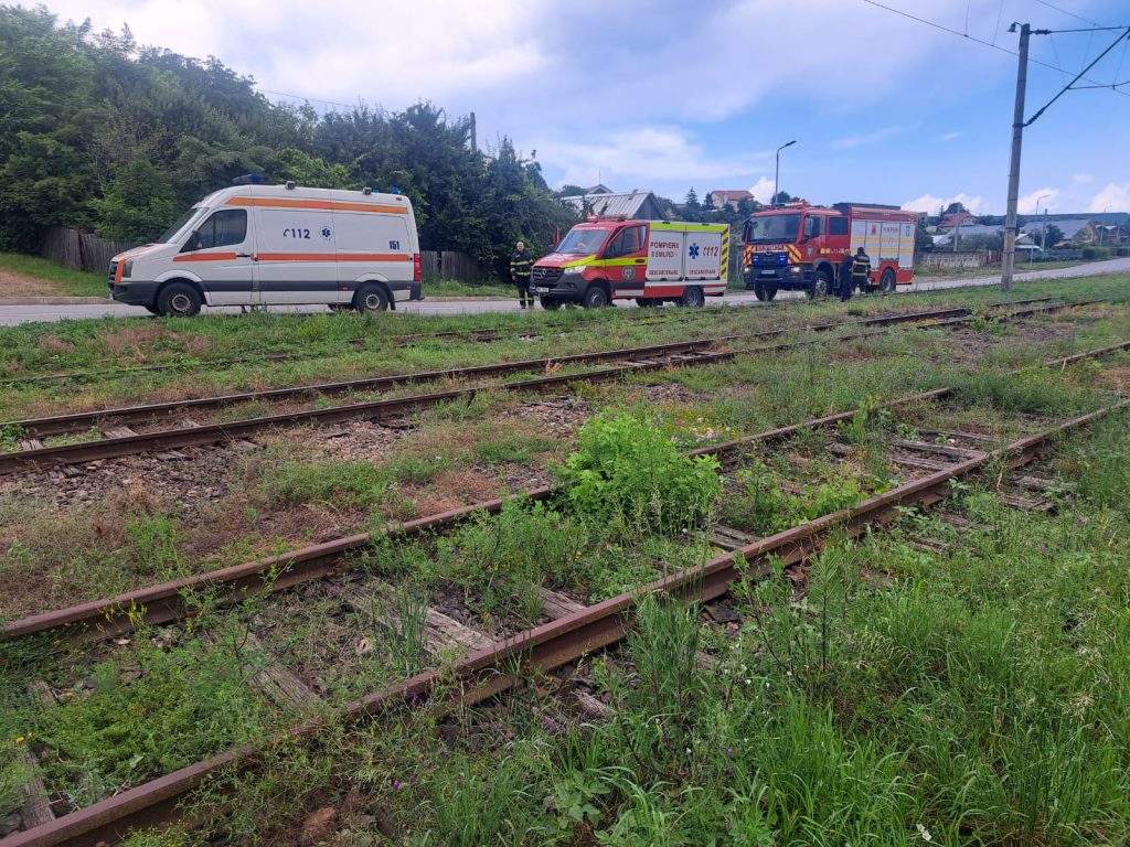  Bătrână lovită de un tren marfar în gara Tg. Frumos FOTO