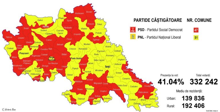 Numărători paralele: Lista primarilor din județul Iași care au fost confirmați în urma alegerilor