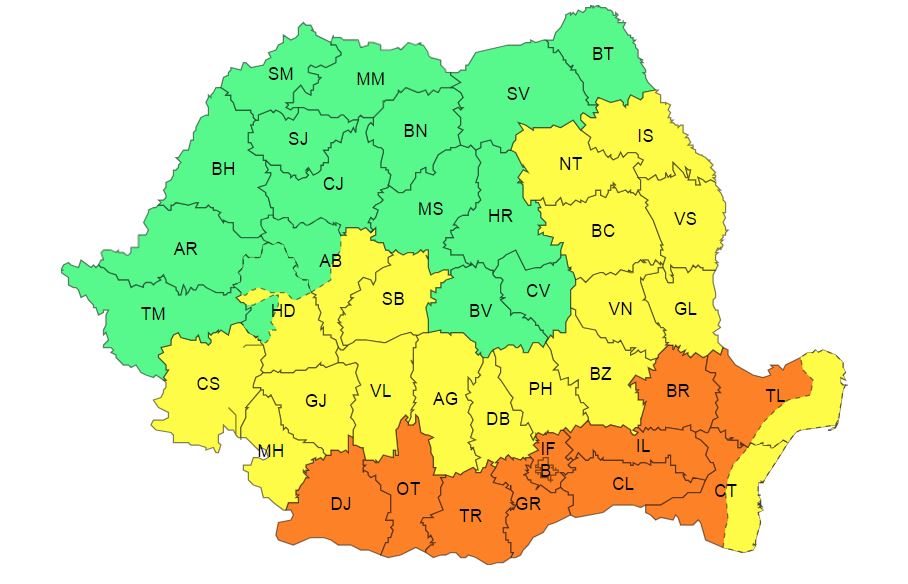  Iașul este sub cod galben de caniculă