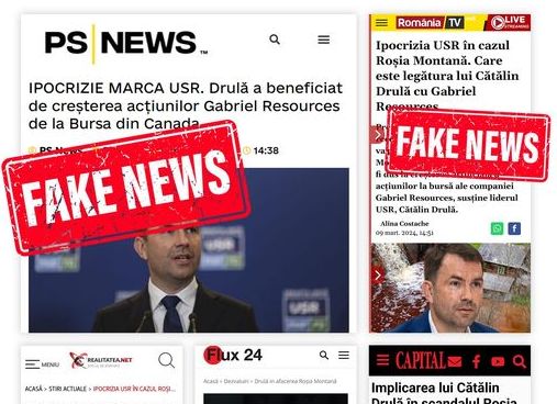 USR acuză PSD şi PNL că ar fi lansat peste 100 de reclame false la adresa Alianţei Dreapta Unită