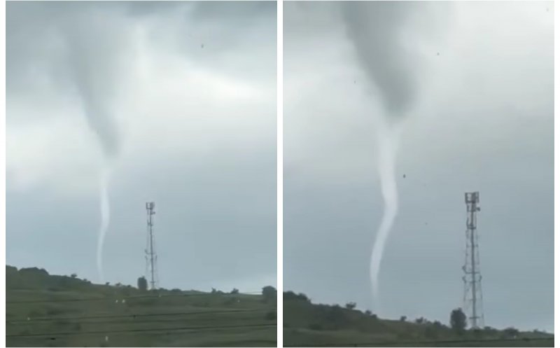  VIDEO O nouă tornadă s-a format în județul Cluj. Prima a fost pe un lac, în urmă cu câteva zile