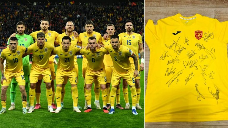 Tricourile tricolorilor de la meciul cu Ucraina şi portretele pictate ale acestora, într-o licitaţie caritabilă extraordinară