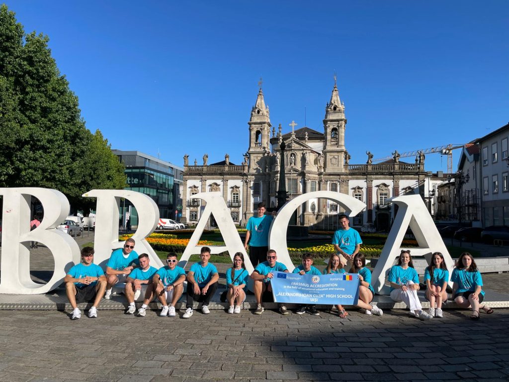 Experiențe Erasmus, în orașul portughez Braga, pentru elevii Liceului Teoretic „Alexandru Ioan Cuza”