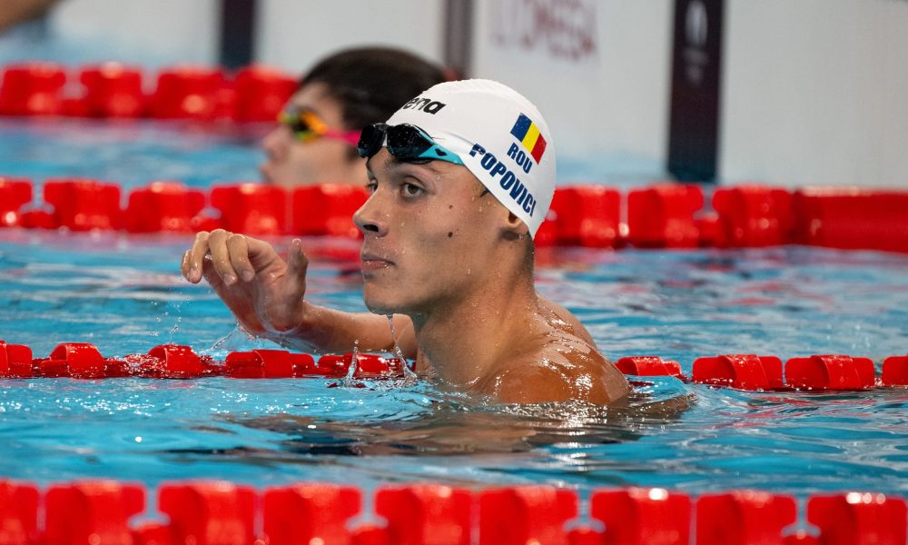 David Popovici, în semifinale la 100 metri liber înot la Jocurile Olimpice. Avertismentul primit din partea unui mare rival