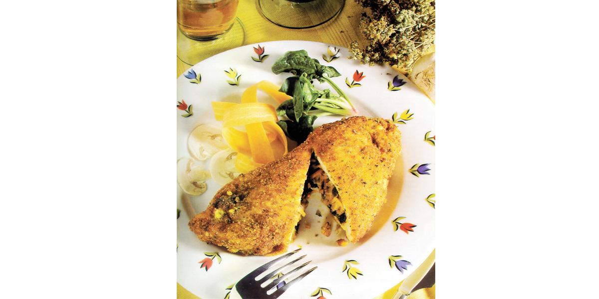 Piept de pui umplut cu legume