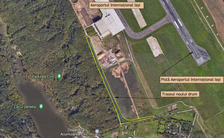 Primăria Iași lansează în sfârșit licitația pentru proiectarea unui nou drum către Aeroportul Internațional Iași