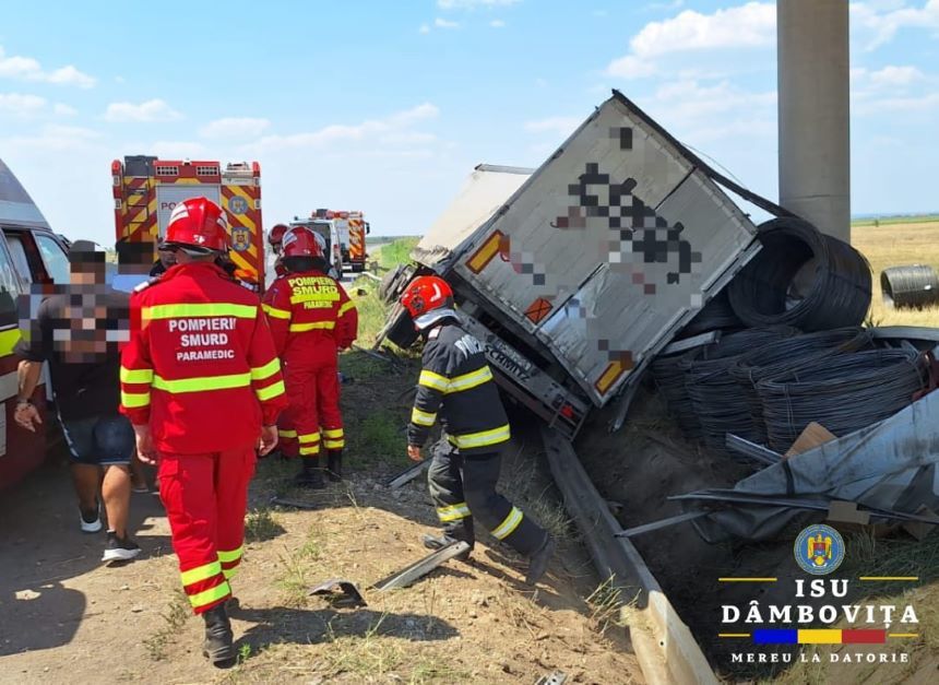  Accident cu trei morţi şi patru răniţi pe autostrada Bucureşti- Piteşti – FOTO