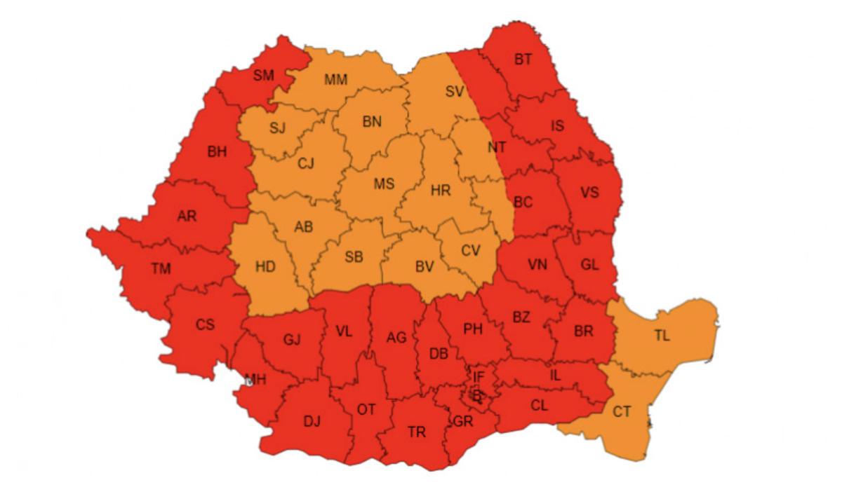  Cod roșu de caniculă sâmbătă şi duminică pentru zona Moldovei