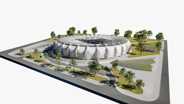 Cum arăta joi dimineață stadionul de la Era. Primăria a lansat noi machete cu viitoarea arenă a Iașului