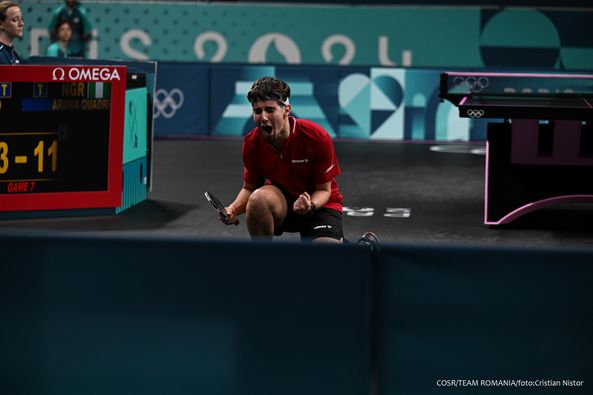 JO Paris 2024, tenis de masă: Eduard Ionescu a povestit ce i-a dat putere să întoarcă extraordinar meciul din primul tur: „M-am gândit la ea, că a bătut tot drumul până aici”