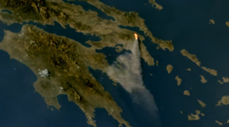 FOTO – Incendiile devastatoare din Grecia sunt vizibile din spaţiu