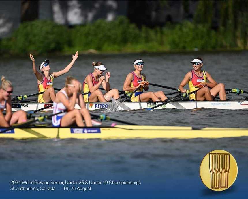  Canotaj: Medalie de aur pentru România şi record mondial la CM Under 23, la 4 vâsle feminin