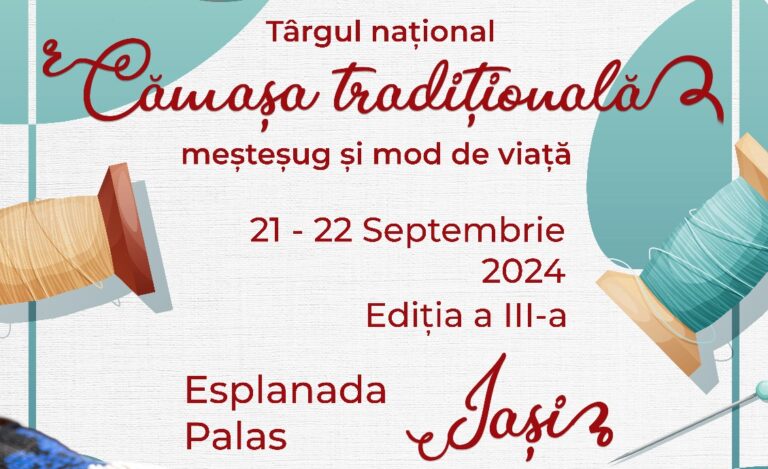 Weekend dedicat iubitorilor portului popular românesc și celor care pun la punct ultimele detalii pentru nunta de vis: Târgul naţional „Cămașa tradițională - meșteșug și mod de viață” și Wedding Days revin la Palas