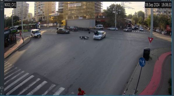 VIDEO – Accident spectaculos surprins de camerele de supraveghere în zona Nicolina