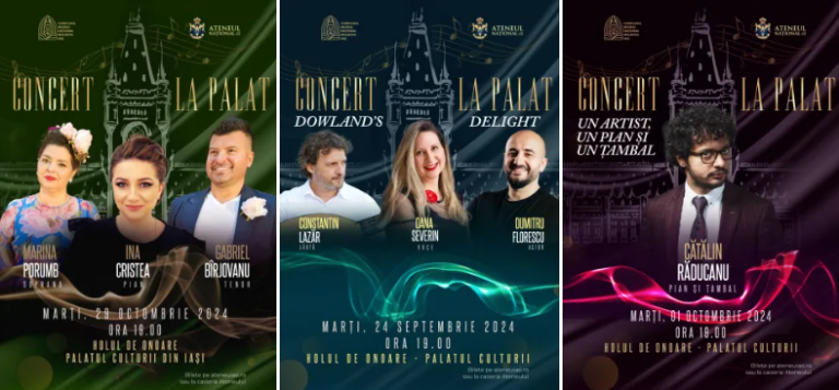 Seria „Concertelor de la Palat” continua cu trei recitaluri