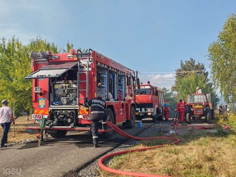 Maramureş: Pompierii au protejat 20 de locuinţe, un hotel, o hală de producţie şi o staţie de carburanţi ameninţate de incendiu