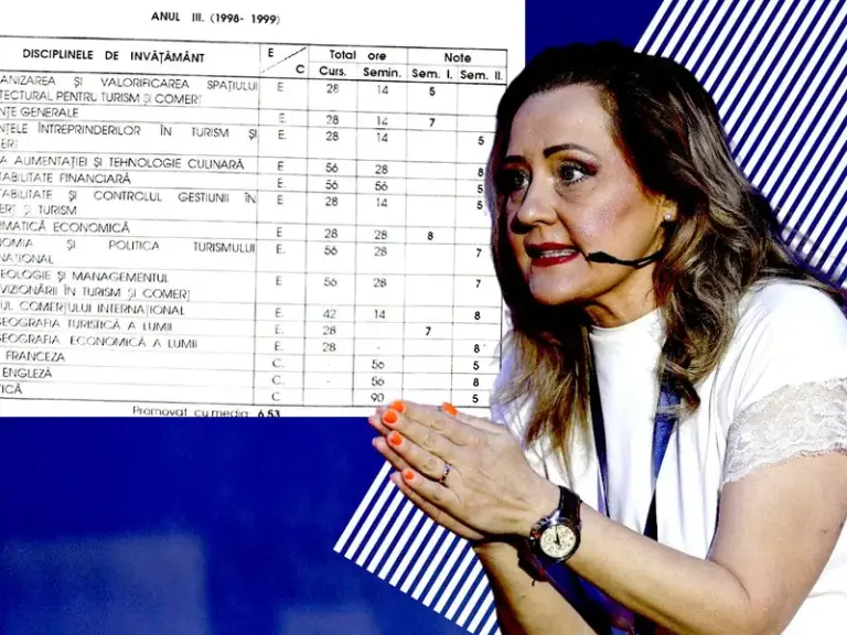 Elena Lasconi a terminat Universitatea privată Ecologică, la Deva. A avut note de 5 și 6