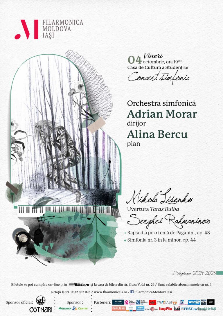 Filarmonica MOLDOVA din Iași vă invită la primele două concerte din luna octombrie!