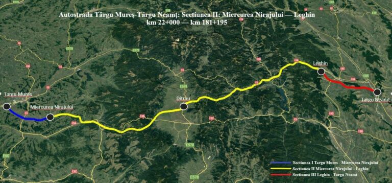 Al patrulea lot al Autostrăzii Unirii (A8) a intrat în licitație: 14,4 km între Joseni și Ditrău