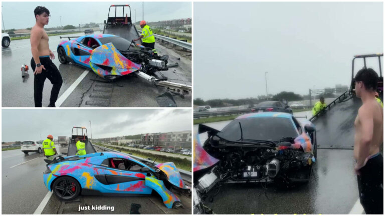 Un streamer a transmis în direct accidentul pe care l-a făcut cu bolidul său