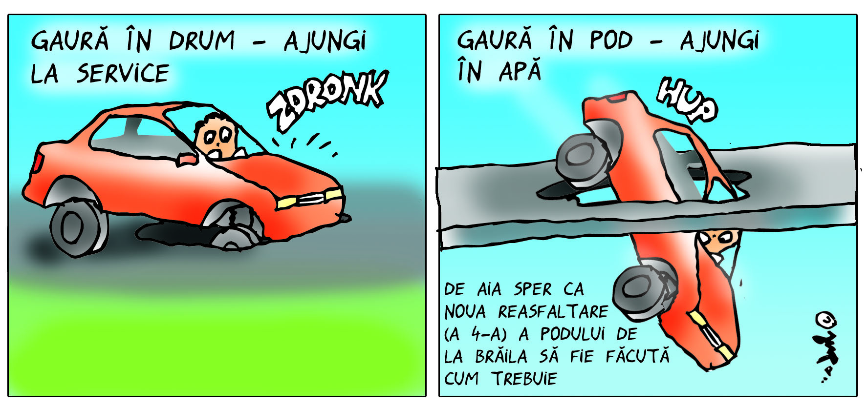 Se reasfaltează (a 4-a oară) Podul de la Brăila