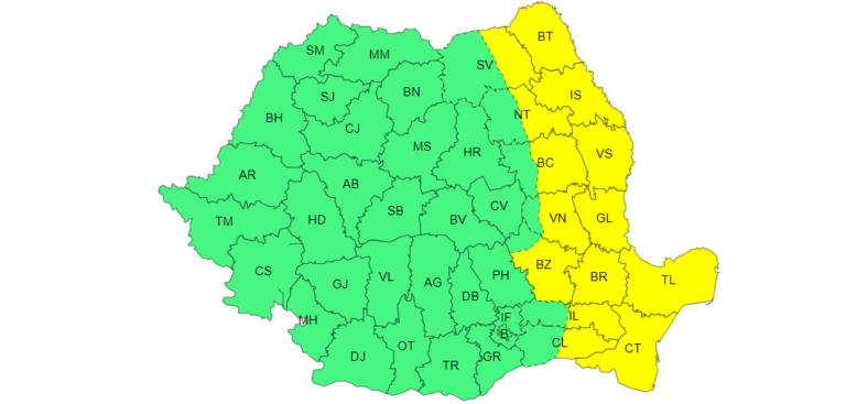 Se strică vremea la Iași. Cod galben, emis de meteorologi