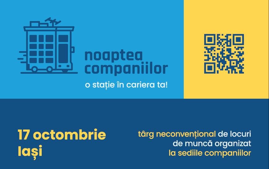 Șase firme din Iași și o Universitate își deschid astăzi ușile între 16:00 și 24:00 pentru persoanele aflate în căutarea unui loc de muncă