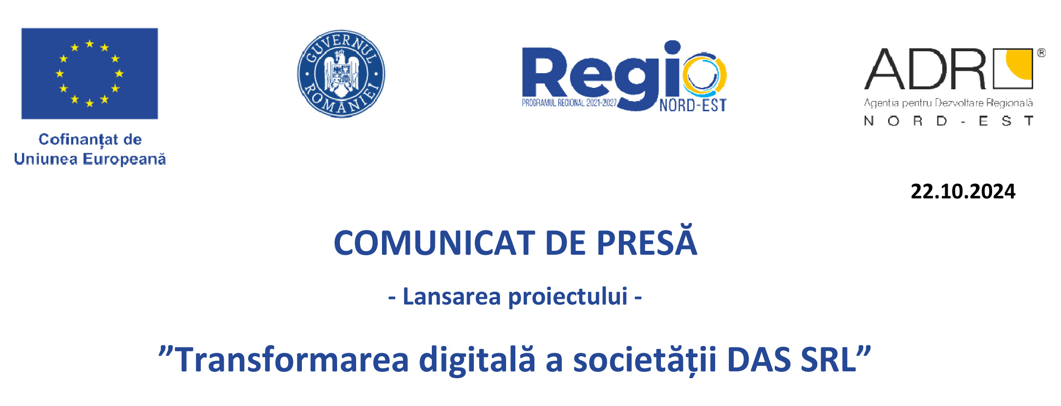 Lansarea proiectului ”Transformarea digitală a societății DAS SRL” (P)