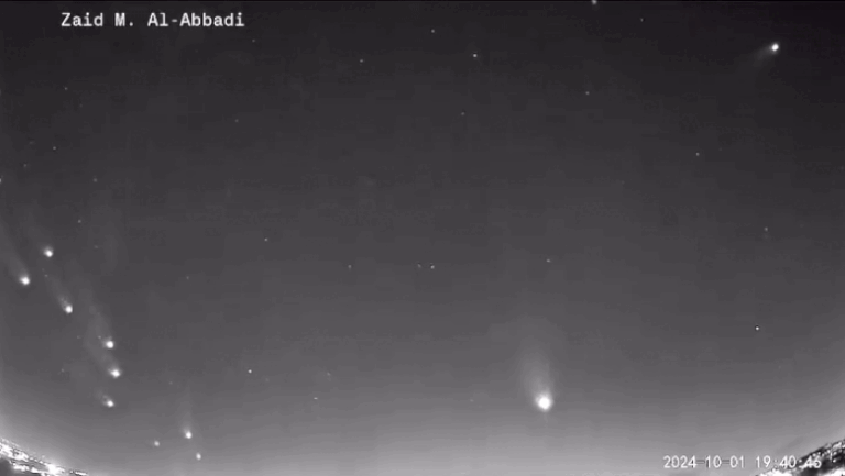 VIDEO Ca într-un joc video: Noi imagini cu interceptări ale rachetelor balistice iraniene lansate asupra Israelului