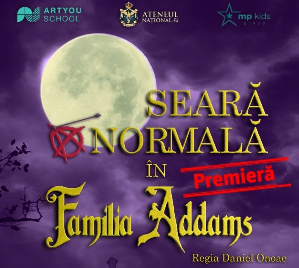  Renumita Familie Addams, într-un musical pus în scenă la Sala Unirii din Iași