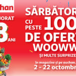 Auchan marchează 18 ani de la deschiderea primului magazin și sărbătorește, alături de clienți, cu peste 1.000 de oferte și reduceri senzaționale (P)