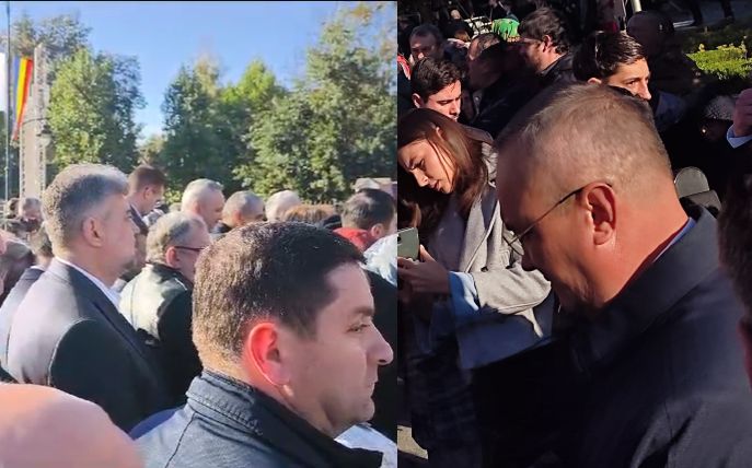 Ciucă și Ciolacu pe pietonalul ieșean, dar fără să se intersecteze. Care a fost motivul?